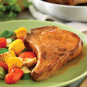 Deep Brown Gravied Pork Chops