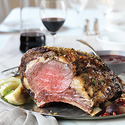 Beef Rib Roast with Red Wine-Cherry Sauce